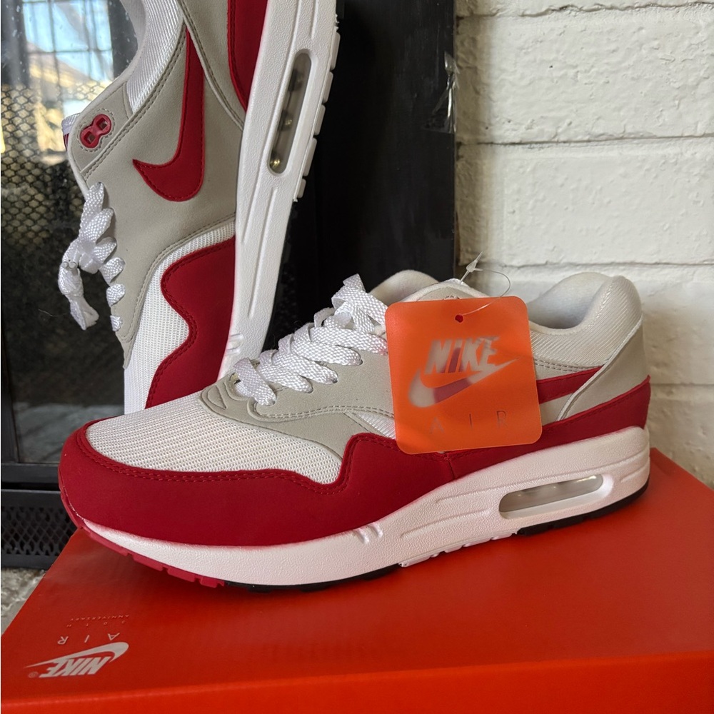 NEW DS - Nike Air Max 1 "ANNIVERSARY RED" SHOES SZ 10 MENS  908375 103 RARE OG